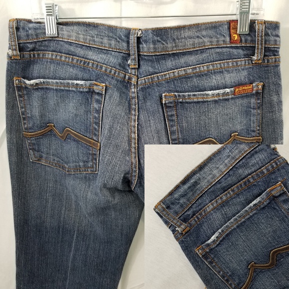 7 For All Mankind Jeans Bootcut Size 31x28 - Picture 5 of 8